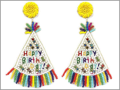 bead birthday earrings
