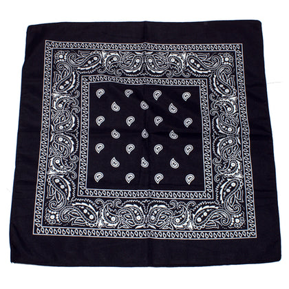 dark monotone paisley print hankercheif