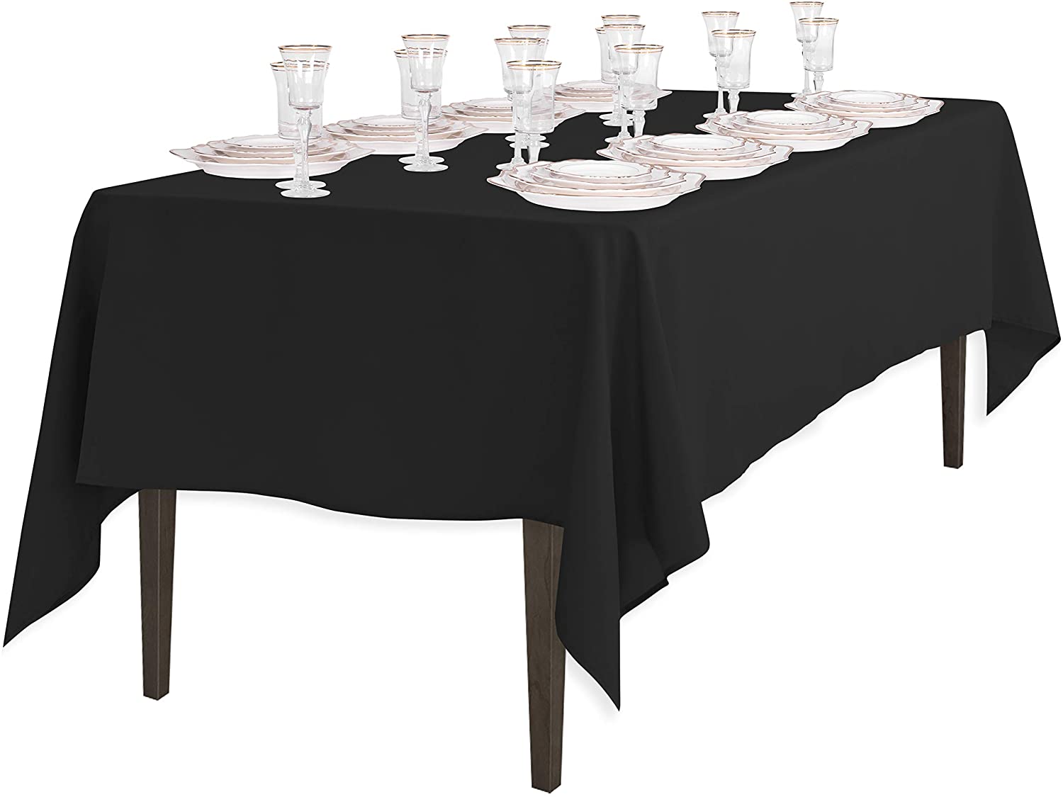 RECTANGLE POLYESTER TABLECLOTH | Black