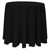96in ROUND POLYESTER TABLECLOTH | Black