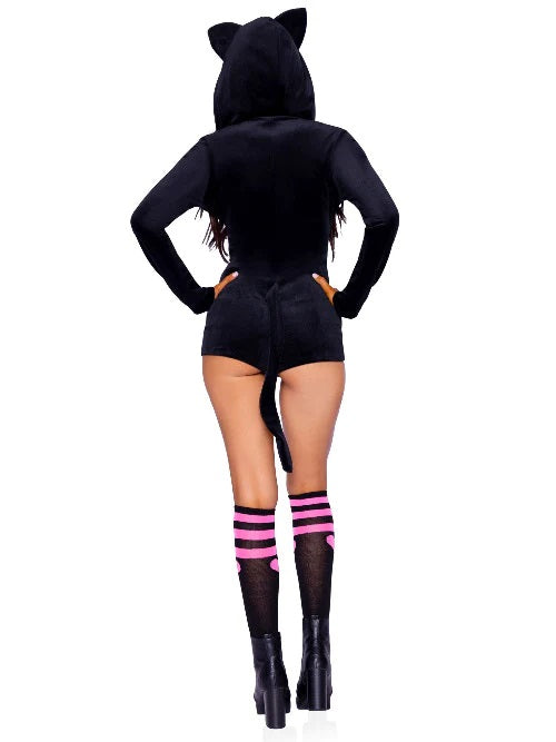 Comfy Black Cat Romper | Adult 