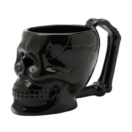 Black Ceramic Skull Mug | Halloween