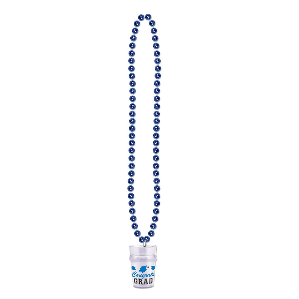 Blue Grad Shot Glass Necklace | Graduation