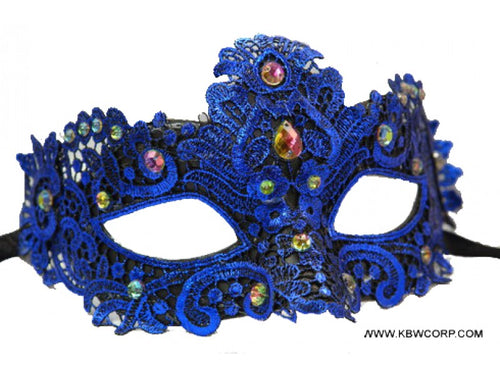 blue lace mask