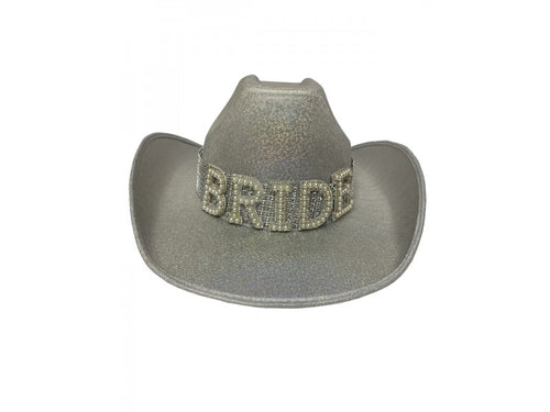 silver bride hat