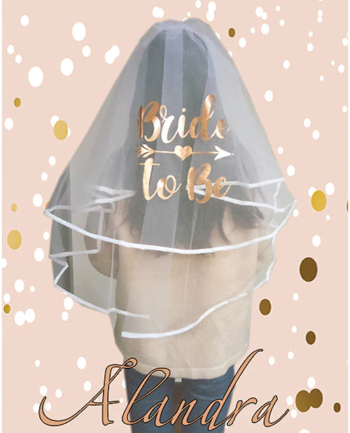 Rose Gold Bride to be Veil