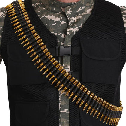 Shoulder belt with decorative bullets
