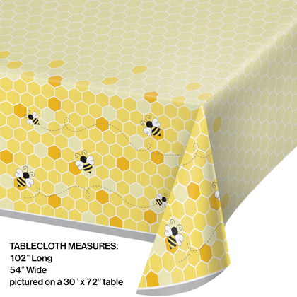 Bumblebee Plastic Table Cover | Baby Shower