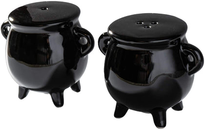 Cauldron Ceramic Salt and Pepper Shakers Set