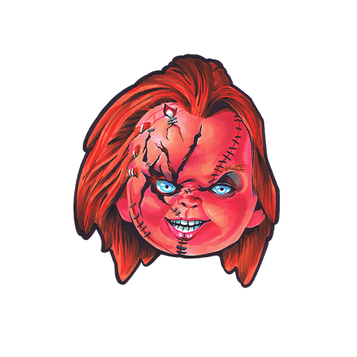 sticker decor horror movie doll