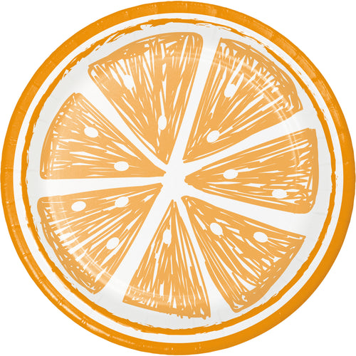 Citrus 7in Plate Assortment 8ct | Summer