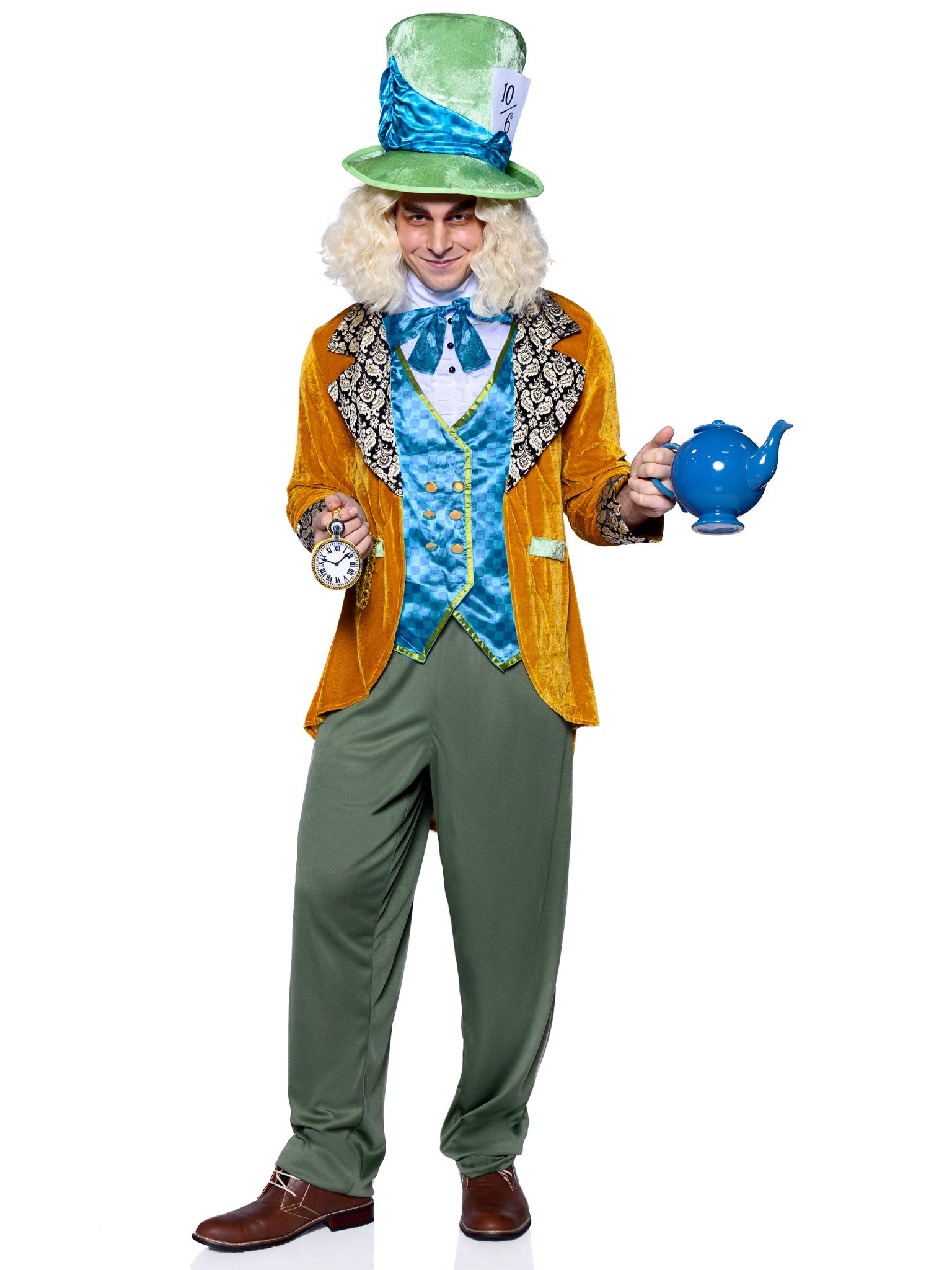 Alice In Wonderland Mad Hatter Mens Adult Fancy Dress Halloween