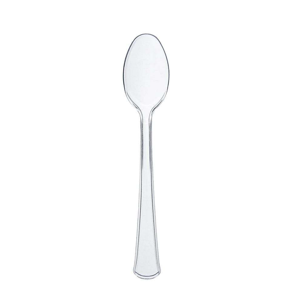 Plastic Spoons Extra H.D. - Clear 24 Ct.