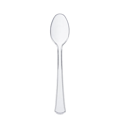 Plastic Spoons Extra H.D. - Clear 24 Ct.