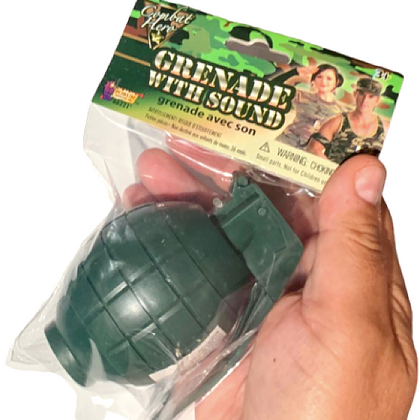 Fake green grenade with sound