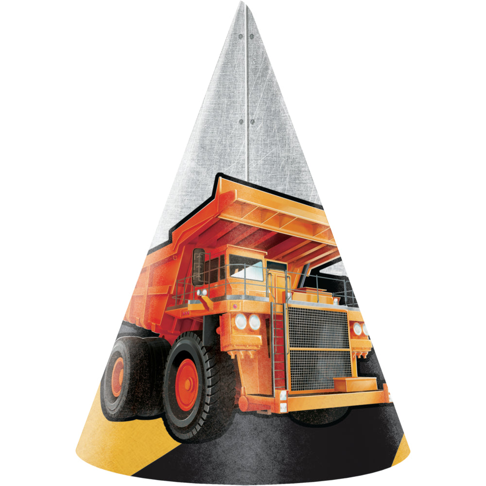 Construction Birthday Hats 8ct | Kid's Birthday