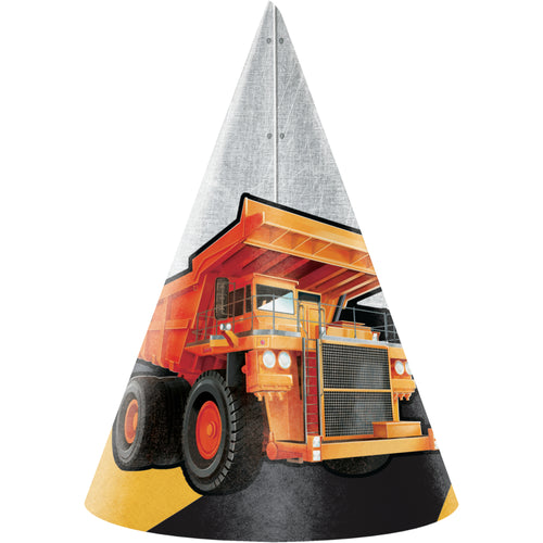 Construction Birthday Hats 8ct | Kid's Birthday