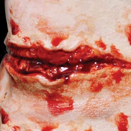gory throat slash prosthetic