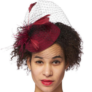 Burgundy Fascinator