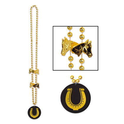 Horseshoe Medallion Bead Necklace | Derby