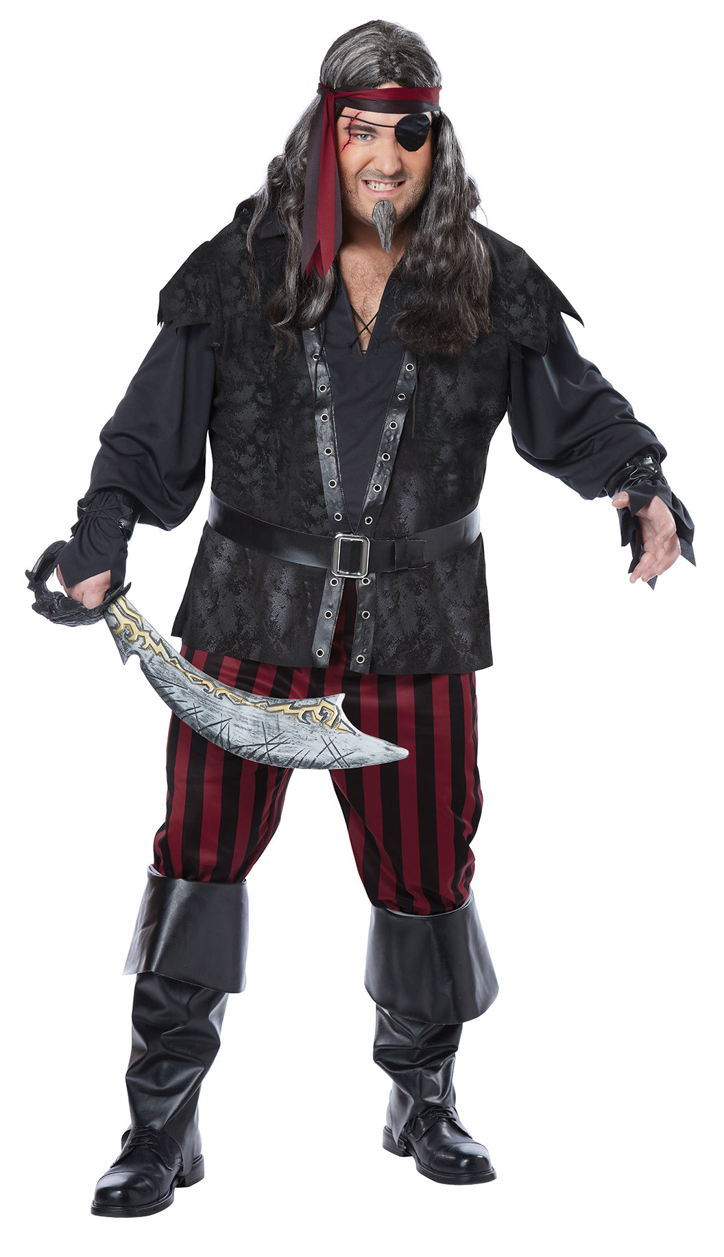 plus sized men's pirate costume
