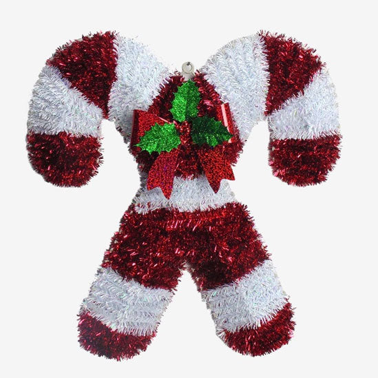 Tinsel Double Candy Canes | Christmas