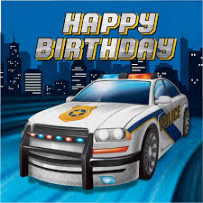 Police Luncheon Napkins Birthday