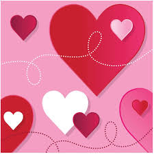 Hearts and Swirls Beverage Napkins | Valentine's Day