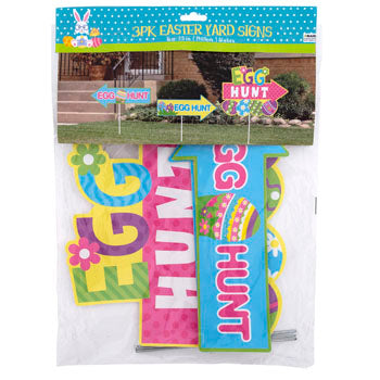 Easter Egg Hunt Yard Sign - 3pc