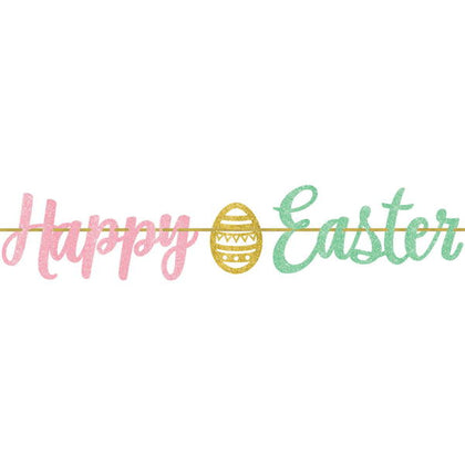 Script Glitter Letter Banner  | Easter