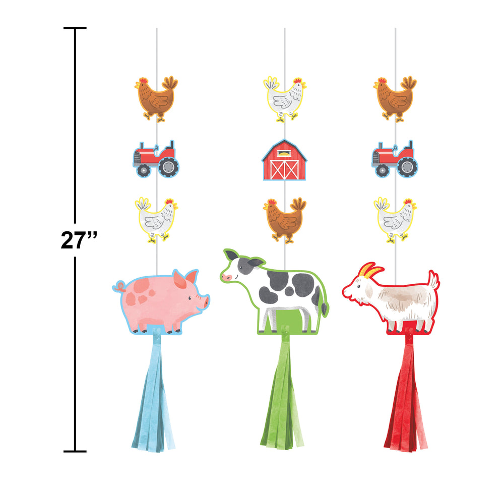 Farm Animal Hanging Tassels | Kid's Birthday