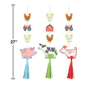Farm Animal Hanging Tassels | Kid's Birthday