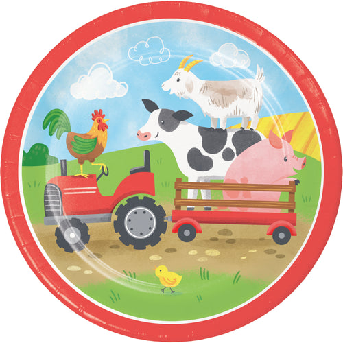 Farm Animal 7in Paper Plates 8ct | Kid's Birthday