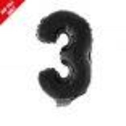 Black 16in Air Filled Mylar Number