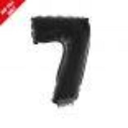 Black 16in Air Filled Mylar Number