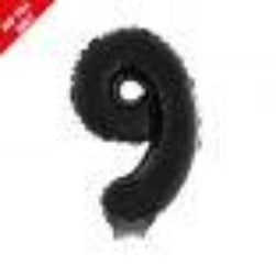 Black 16in Air Filled Mylar Number