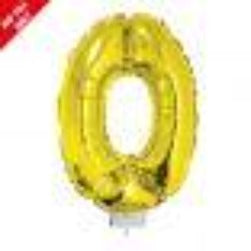 Gold 16in Air Filled Mylar Number