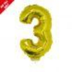 Gold 16in Air Filled Mylar Number