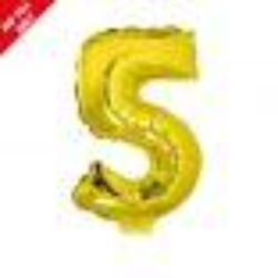 Gold 16in Air Filled Mylar Number