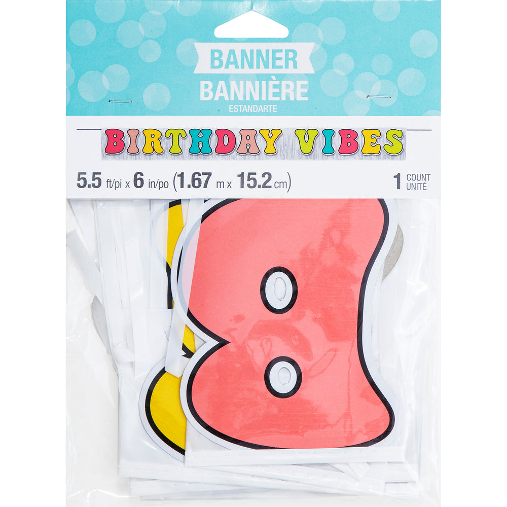 Flower Power Birthday Vibes Banner | Kid's Birthday