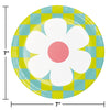 Flower Power 7in Paper Plates Assorted 8ct | Kid's Birthday