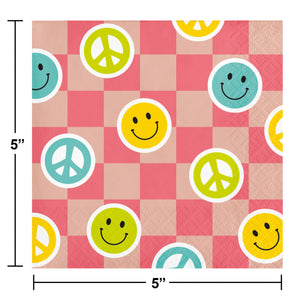 Flower Power Beverage Napkins 16ct | Kid's Birthday