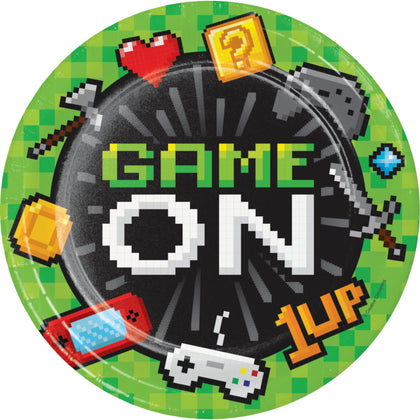 Gaming 9in Paper Plates 8ct | Kid's Birthday