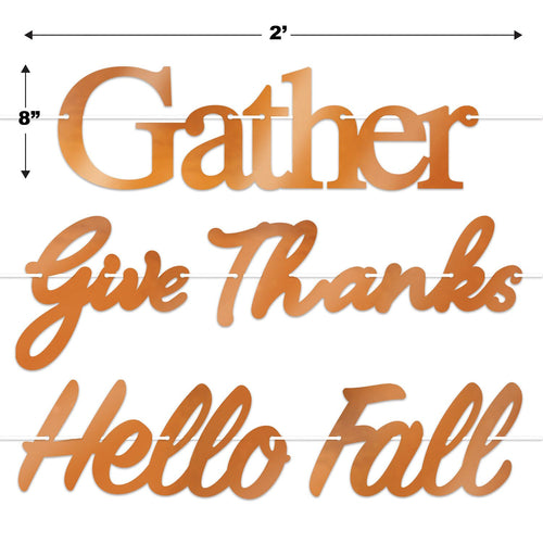Foil Fall Thanksgiving Streamer Set | Thanksgiving