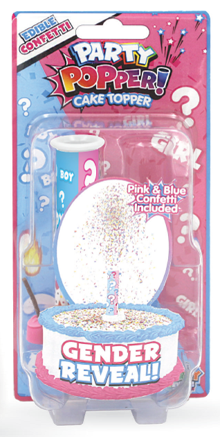 Party Popper Cake Topper | Gender Reveal