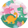 Girl Dino 9in Paper Plates 8ct | Kid's Birthday