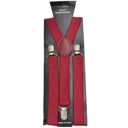 Glitter Burgundy Suspenders