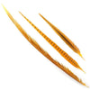gold yellow pheasant feathers