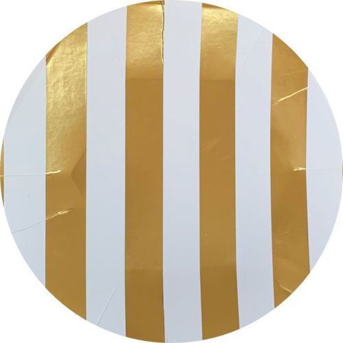 Gold & White Stripes | Gift Wrap