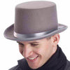 Top hat with glossy ribbon